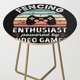 Fencing Enthusiast powered by Video Games Side Table
