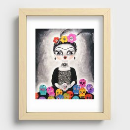 Frida day of the dead Recessed Framed Print
