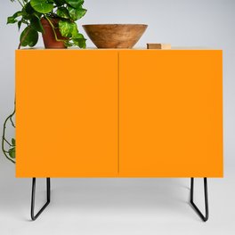 Mid-tone Orange Solid Color Pairs Pantone Bright Marigold 15-1164 TCX - Shades of Orange Hues Credenza