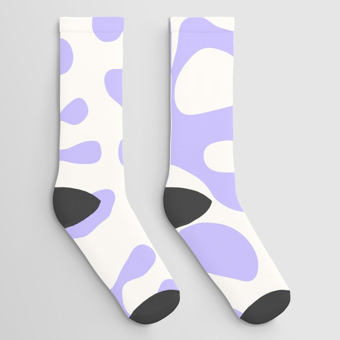 White Matisse cut outs seaweed pattern 11 Socks
