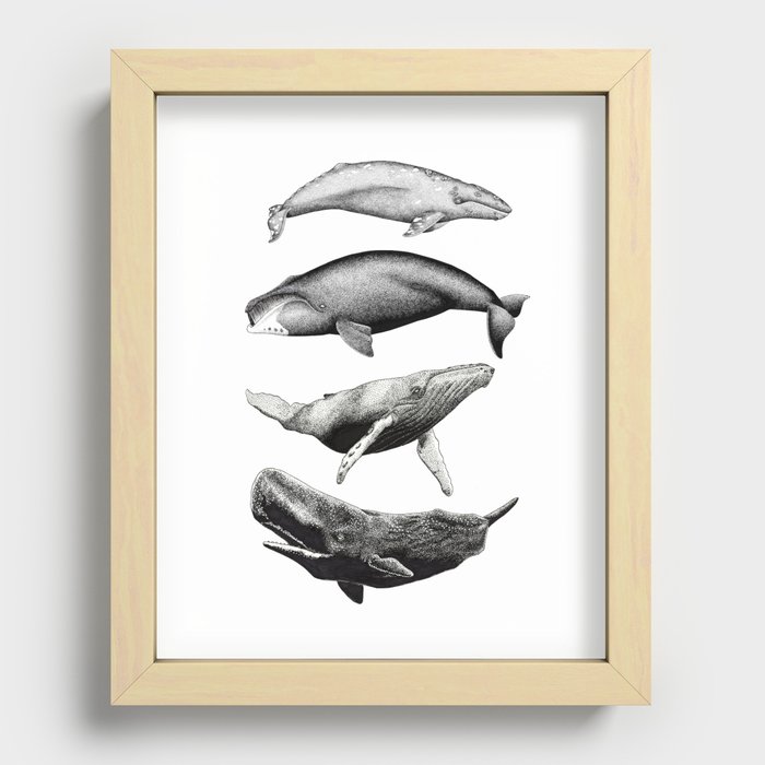 Everything Whale Be Alright Recessed Framed Print