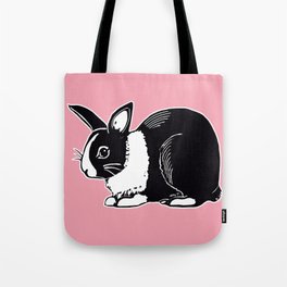 Black & White Dutch Rabbit Tote Bag