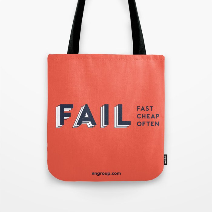 Fail Fast, Fail Cheap, Fail Often Tote Bag