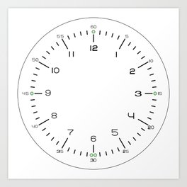 Minimalist Bauhaus Clock Art Print