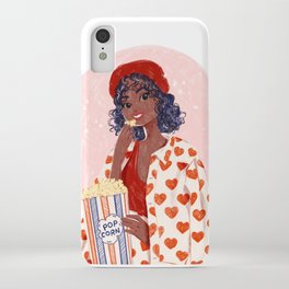 Pop-corn and heart jacket iPhone Case