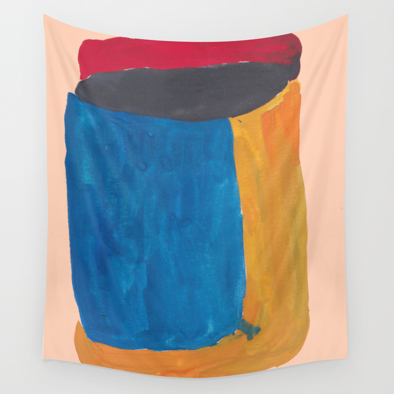 32 190330 Abstract Shapes Painting Wall Tapestry By Valourine