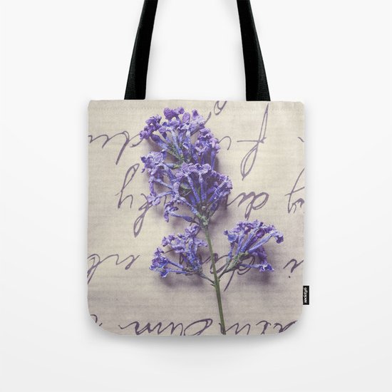 Love Letter With Lilac Tote Bag