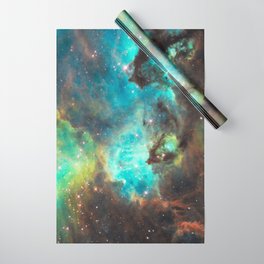 Green Galaxy Wrapping Paper