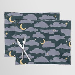 Cloudy night skies Placemat