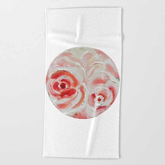 Peach Plums Beach Towel