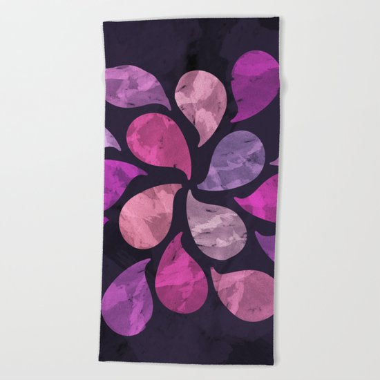 Abstract Water Drops Beach Towel