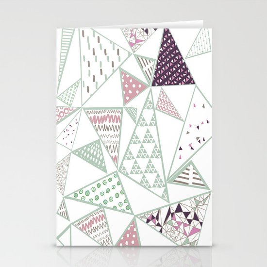 Triangle print 2 Stationery Cards