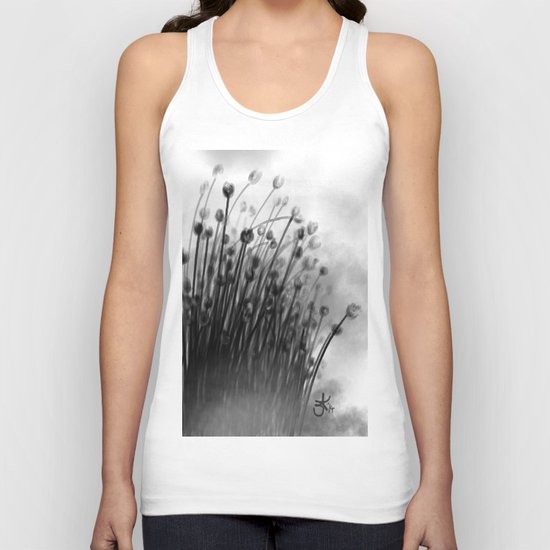 Black Lily Flowers Unisex Tank Top