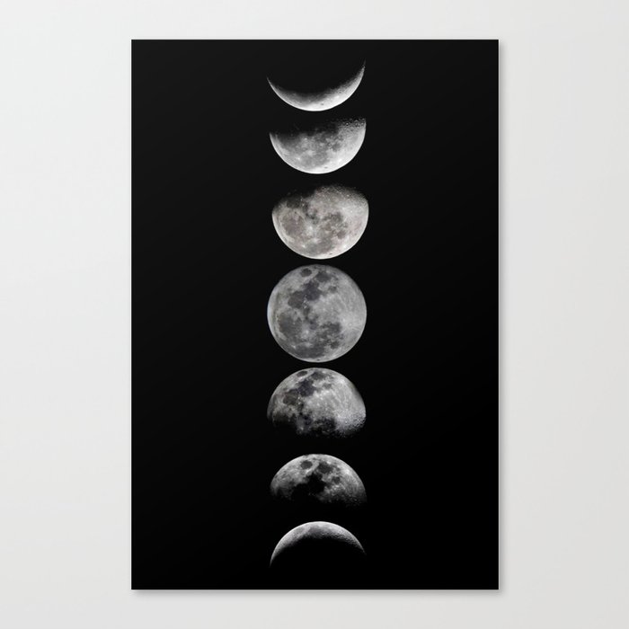 Phases of the Moon Canvas Print
