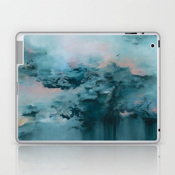 Born To Be Extraordinary - modern abstract textured palette knife Laptop & iPad Skin