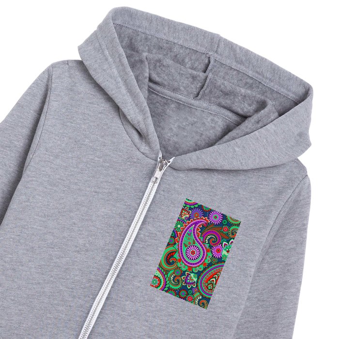 Floral pattern in spring Kids Zip Hoodie