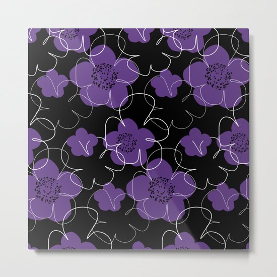 Purple Blooms Metal Print