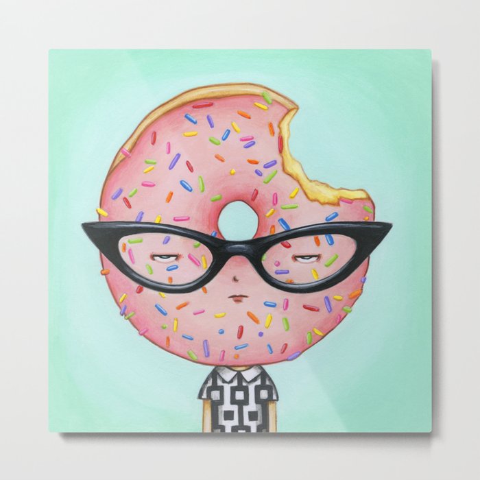 Glazed and Confused with Sprinkles (mod) Metal Print