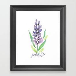 Purple flowers Framed Art Print