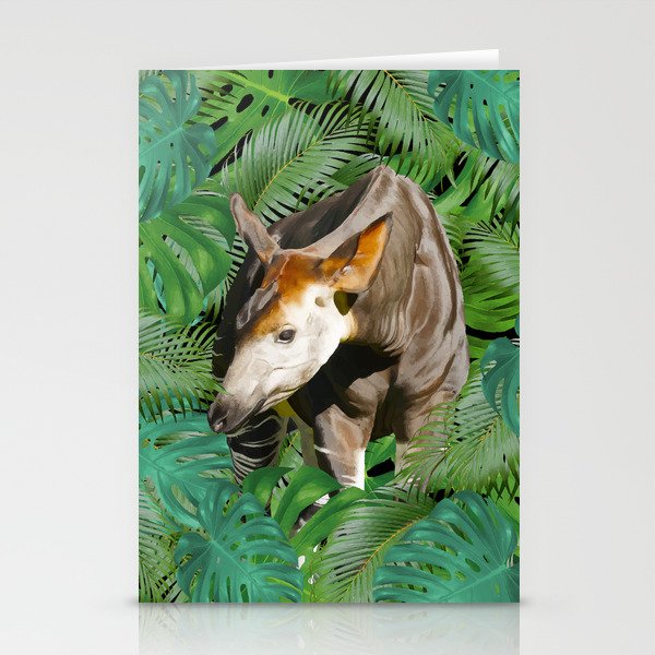 Okapi Jungle - Wild Animals Stationery Cards