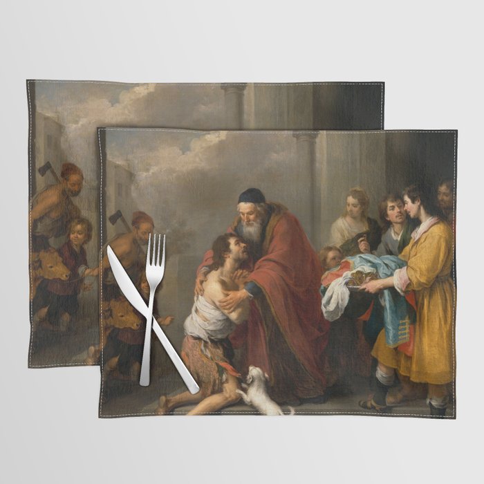 The Return of the Prodigal Son, 1670 by Bartolome Esteban Murillo Placemat