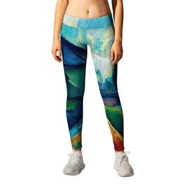 Village in the Countrside, colorful landscape painting by Kmetty János  Leggings | Italian, Colorful, European, Newengland, Loirevalley, Pyrenees, Hungarian, Burgundy, Newhampshire, French 