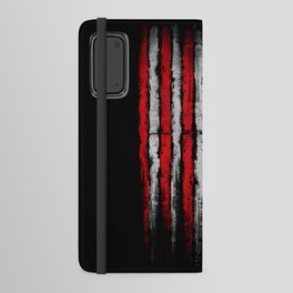 Red & white Grunge American flag Android Wallet Case