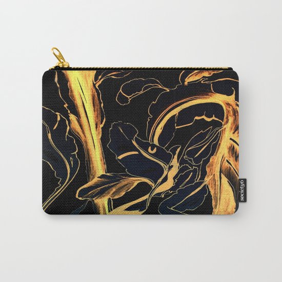 Plant in Blue Marker - Leaf of Life Miracle Leaf - Black and Gold Carry-All Pouch