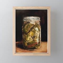 Jar of Dill Pickles  Framed Mini Art Print