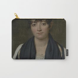 Jacques-Louis David - Portrait of Suzanne Le Peletier de Saint-Fargeau Carry-All Pouch | Oilpaint, Painting, Bigeyes, Curlyhair, Portrait, Scarf, Artprint, Portraitpainting, Younggirl, Oilpainting 