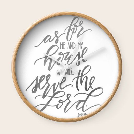 As For Me And My House Wall Clock By Theresabluhm Society6