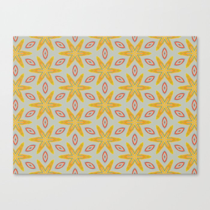 Pattern - Sunny Days red and yellow art and home decor Canvas Print