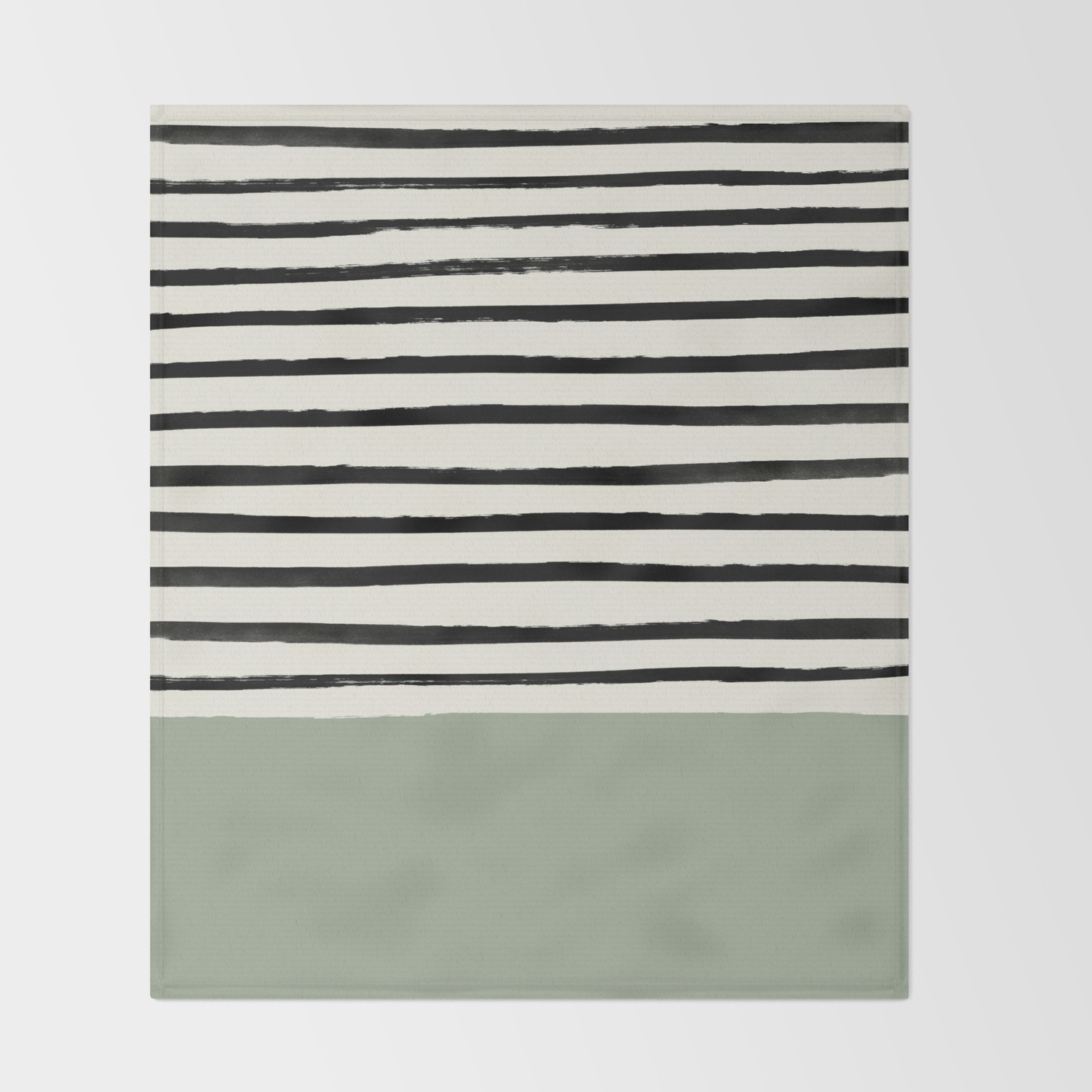 Sage Green X Stripes Throw Blanket By Floresimagespdx Society6