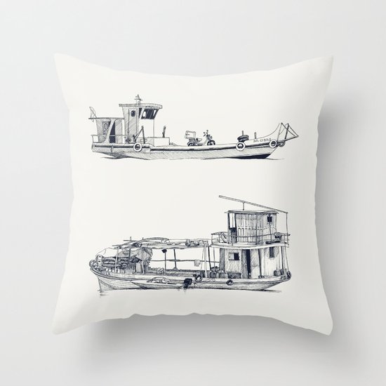 On paper: Pity Pity II y Nueva Orquidea Throw Pillow