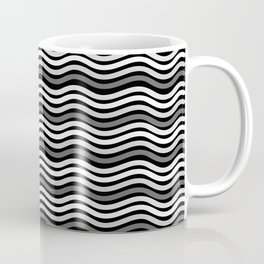 Black and White Graphic Metal Space Coffee Mug | Abstractgraphic, Digital, Metalhue, Artprints, Black, Pattern, Squarartwork, Squaredecor, White, Digitalart 