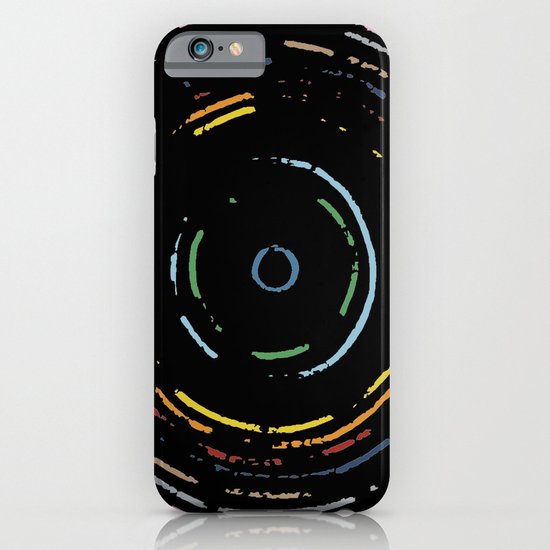 Rainbow Record on Black Closeup iPhone & iPod Case