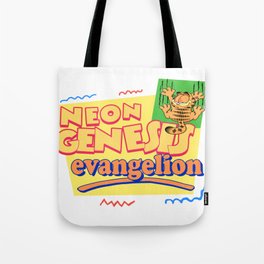 Neon Genesis Evangelion Meets Garfield And Friends Tote Bag