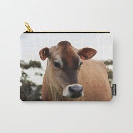 Jersey Portrait Carry-All Pouch | Show, Color, Jersey, Agriculture, Brown, Grass, Wildlife, Dairy, Digital Manipulation, Pretty 