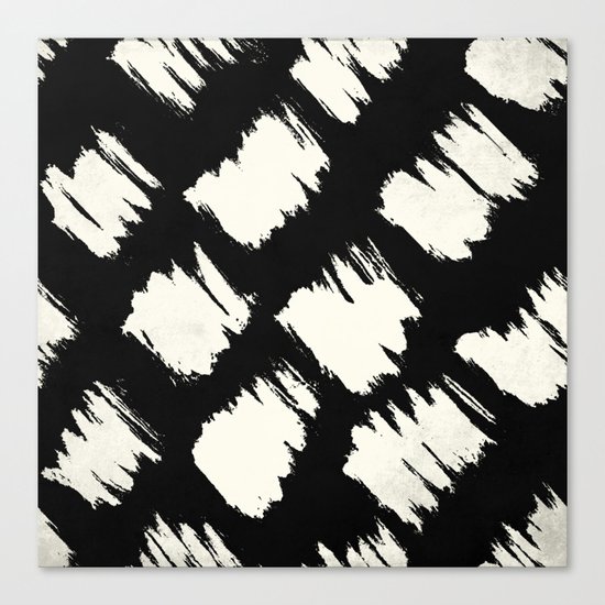 Tribal Brushed Dot Canvas Print