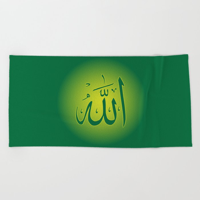 Name of Allah in Arabic Beach Towel by HomeStead Digital Society6