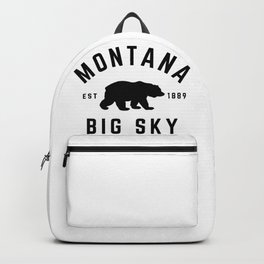 Montana Grizzly Bear Big Sky Country Established 1889 Vintage Backpack | Billings, Greatfalls, Pride, Graphicdesign, Bear, Nature, Travel, Bigsky, Home, Cabin 