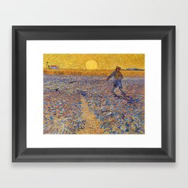 Vincent van Gogh - Sower with Setting Sun Framed Art Print