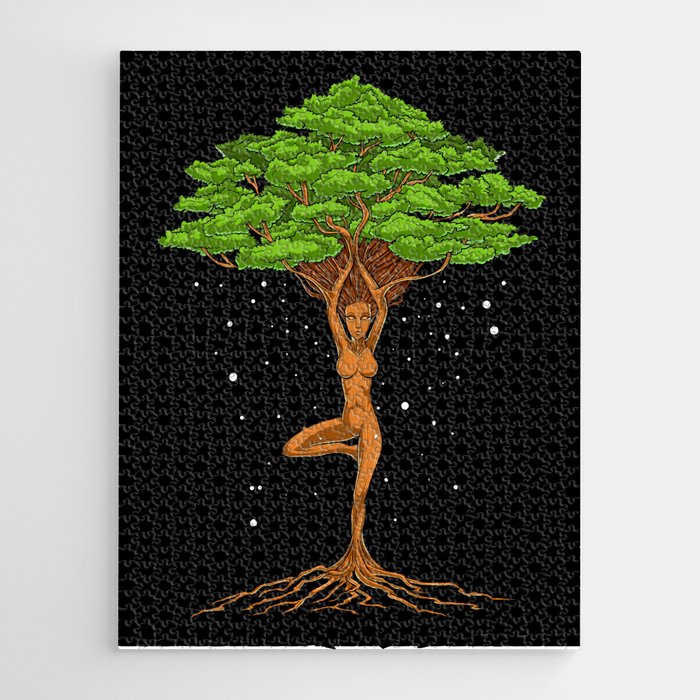 Tree Of Life Zen Yoga Jigsaw Puzzle by Nikolay Todorov