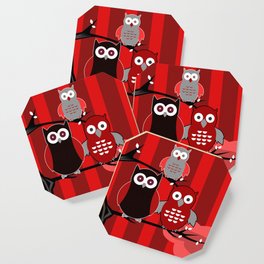 Red Owls Coaster