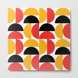 Colorful Semicirles Geometric Pattern Metal Print