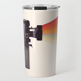 Movie Camera Rainbow Travel Mug