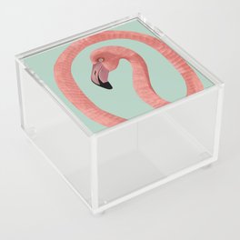 Flamingo long loop neck abstract Acrylic Box