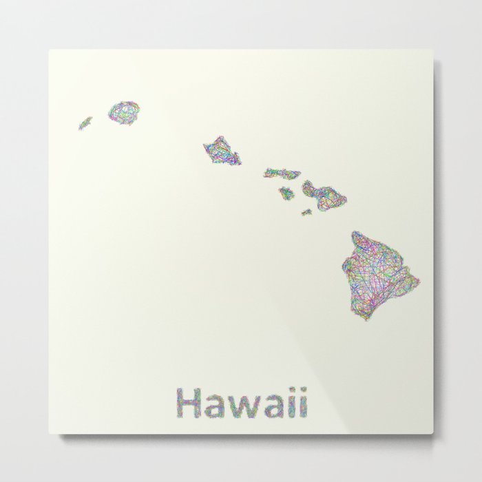 Hawaii map Metal Print