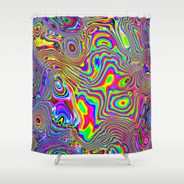 Funny liquid shapes Shower Curtain