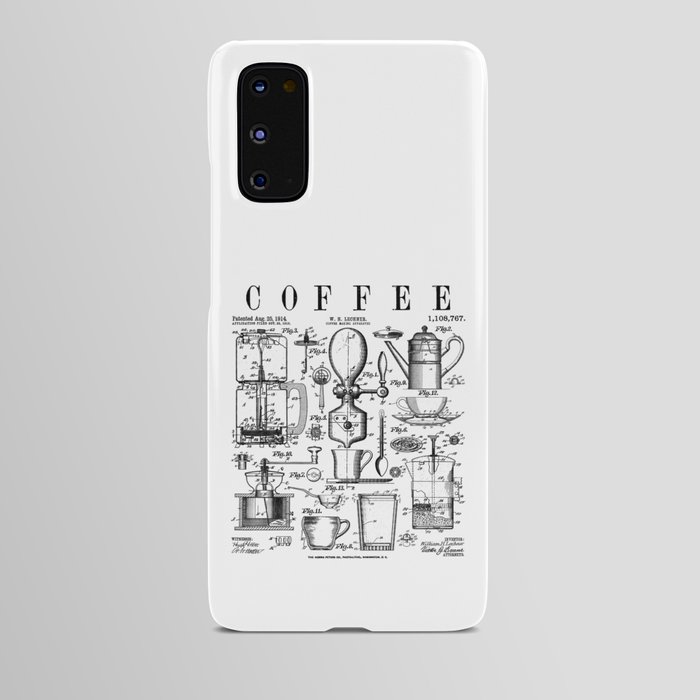 Coffee Drinker Lover Caffeine Addict Vintage Patent Print Android Case